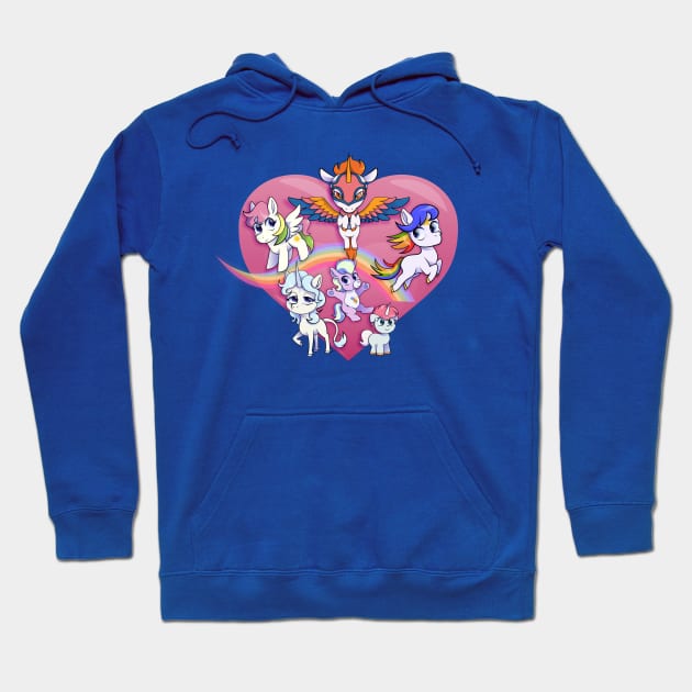 Iconic 80's Horses Hoodie by spookpuke